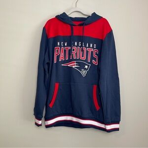 NWT NFL New Englands Patriots Football Pullover Sweater Hoodie Men's Sz XL